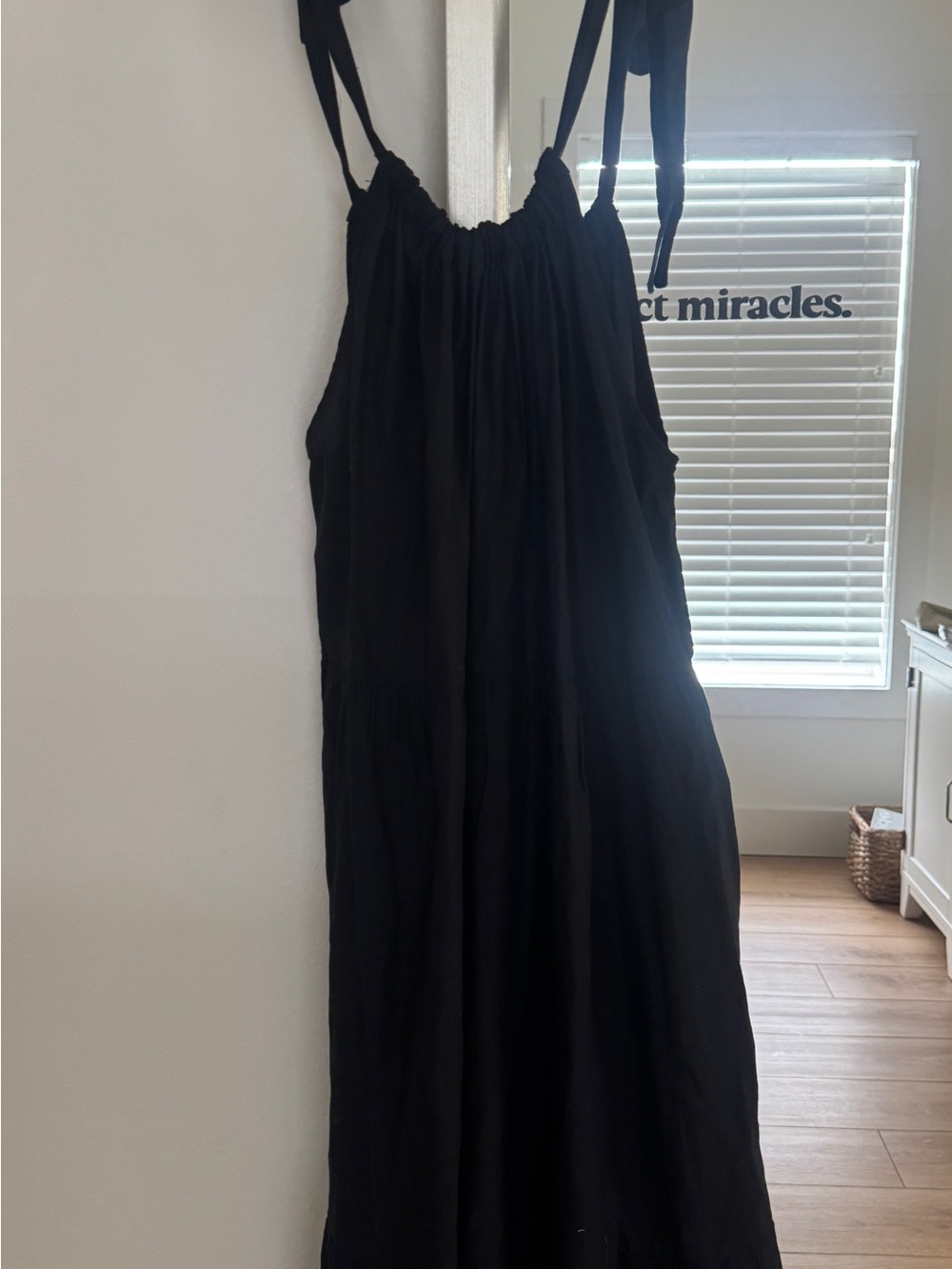 Women’s Gap Black Tie-Strap Maxi Dress - Picture 3 of 5